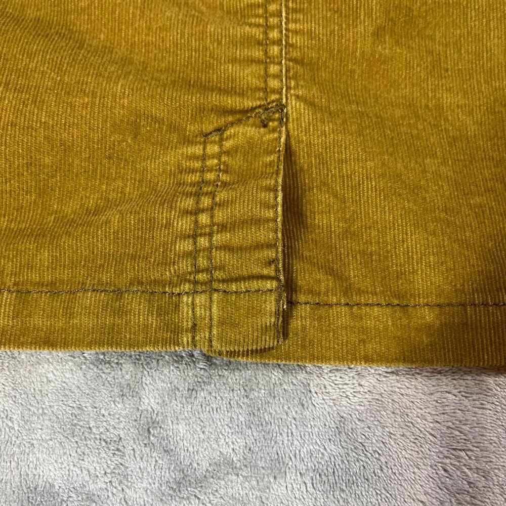 Athleta Women's Mini Skirt Size 4 Mustard‎ Yellow Corduroy5-Pocket Casual Cotton - Picture 5 of 13
